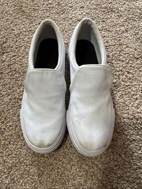 Nike White Canvas Slip-On Shoes